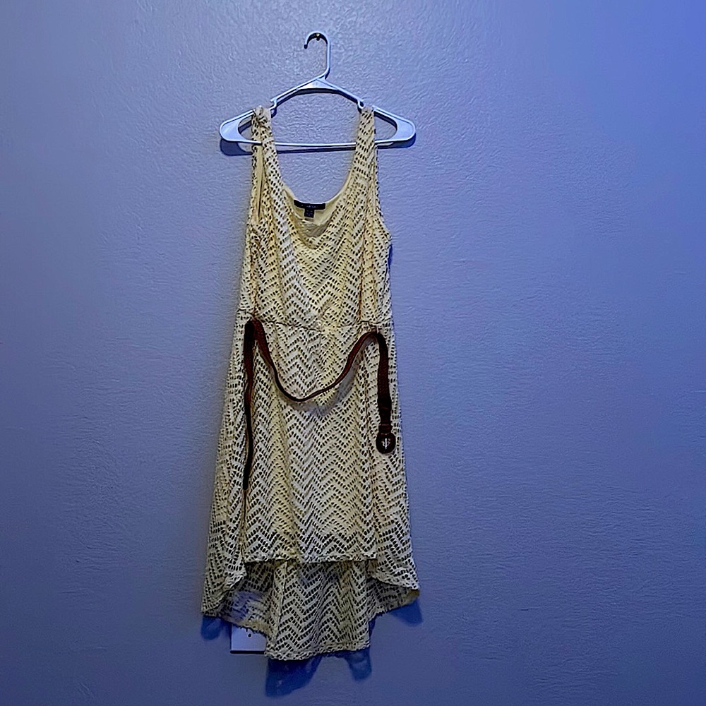Le château xxl sleeve less frock lemon yellow